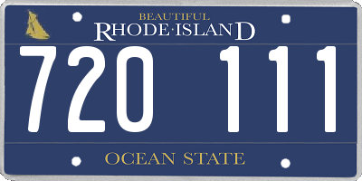 RI license plate 720111