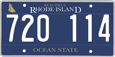 RI license plate 720114