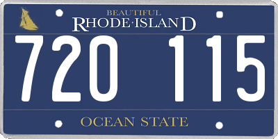 RI license plate 720115