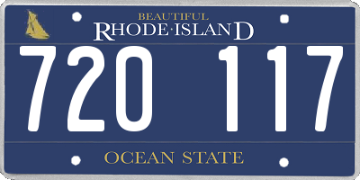 RI license plate 720117