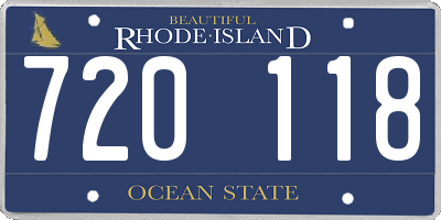RI license plate 720118
