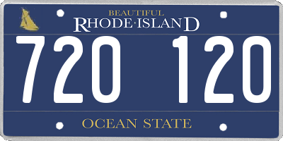 RI license plate 720120