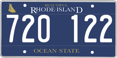 RI license plate 720122