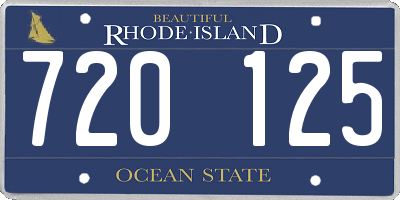 RI license plate 720125