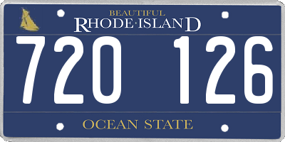 RI license plate 720126
