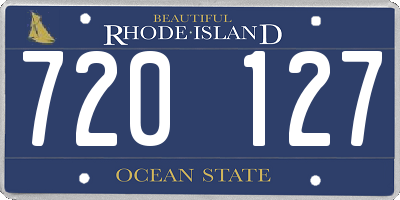 RI license plate 720127