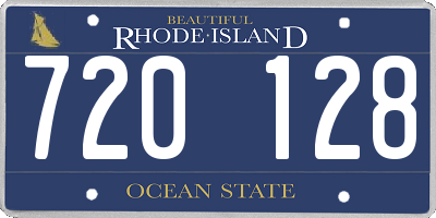 RI license plate 720128