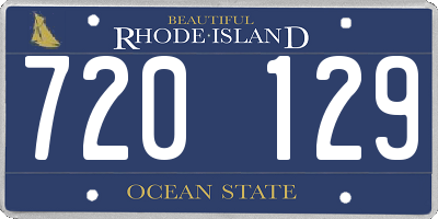 RI license plate 720129