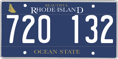 RI license plate 720132