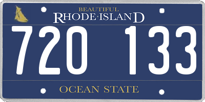 RI license plate 720133