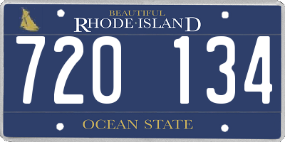 RI license plate 720134