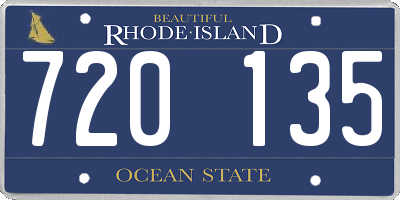 RI license plate 720135