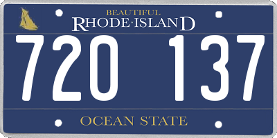 RI license plate 720137