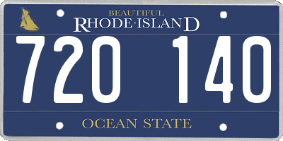 RI license plate 720140