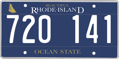 RI license plate 720141