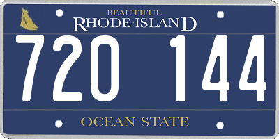 RI license plate 720144