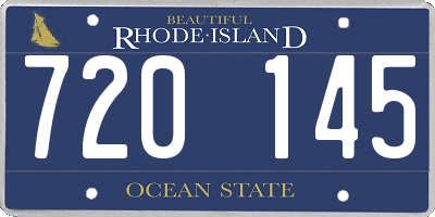 RI license plate 720145
