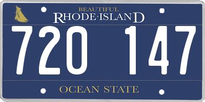 RI license plate 720147