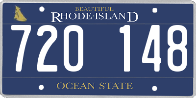 RI license plate 720148