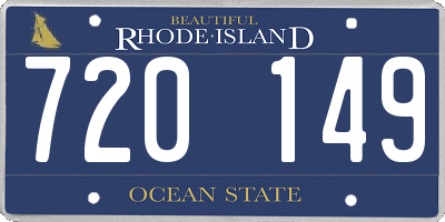 RI license plate 720149