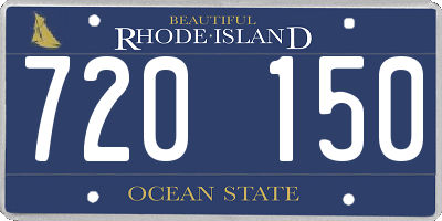 RI license plate 720150