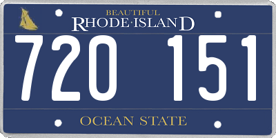 RI license plate 720151
