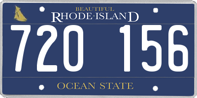 RI license plate 720156