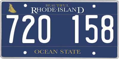 RI license plate 720158