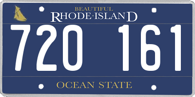 RI license plate 720161