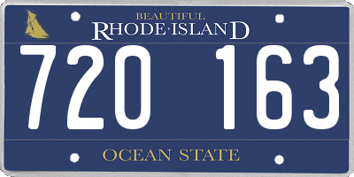 RI license plate 720163