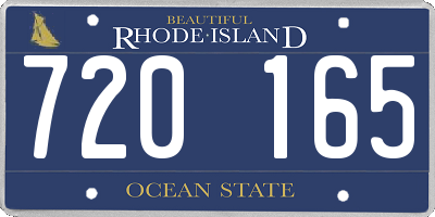RI license plate 720165