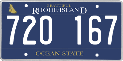 RI license plate 720167