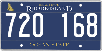 RI license plate 720168