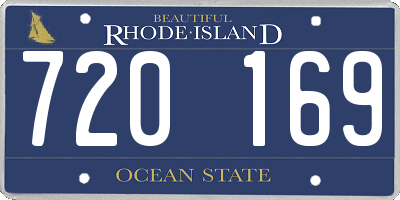 RI license plate 720169
