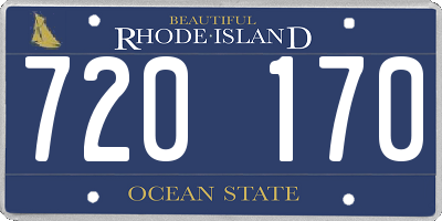 RI license plate 720170
