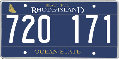 RI license plate 720171