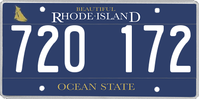 RI license plate 720172