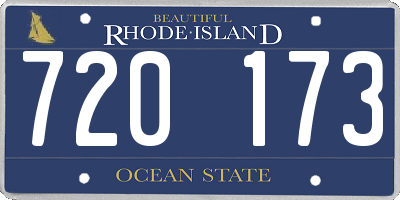 RI license plate 720173