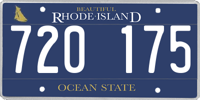 RI license plate 720175