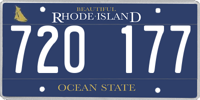 RI license plate 720177