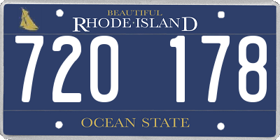 RI license plate 720178