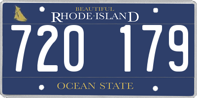 RI license plate 720179
