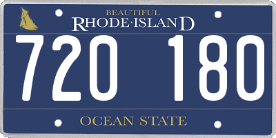RI license plate 720180