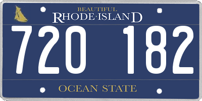 RI license plate 720182