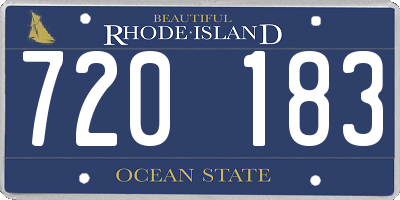 RI license plate 720183