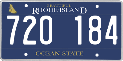 RI license plate 720184
