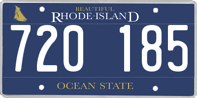 RI license plate 720185