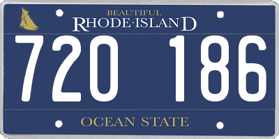 RI license plate 720186