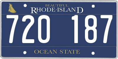 RI license plate 720187