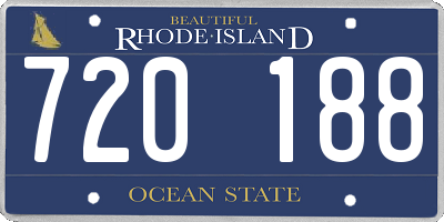 RI license plate 720188